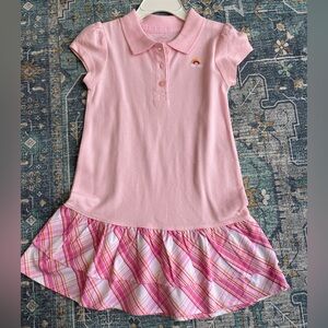 Carter's girls Pink Polo Dress with Rainbow Accent 100% Cotton size 3T